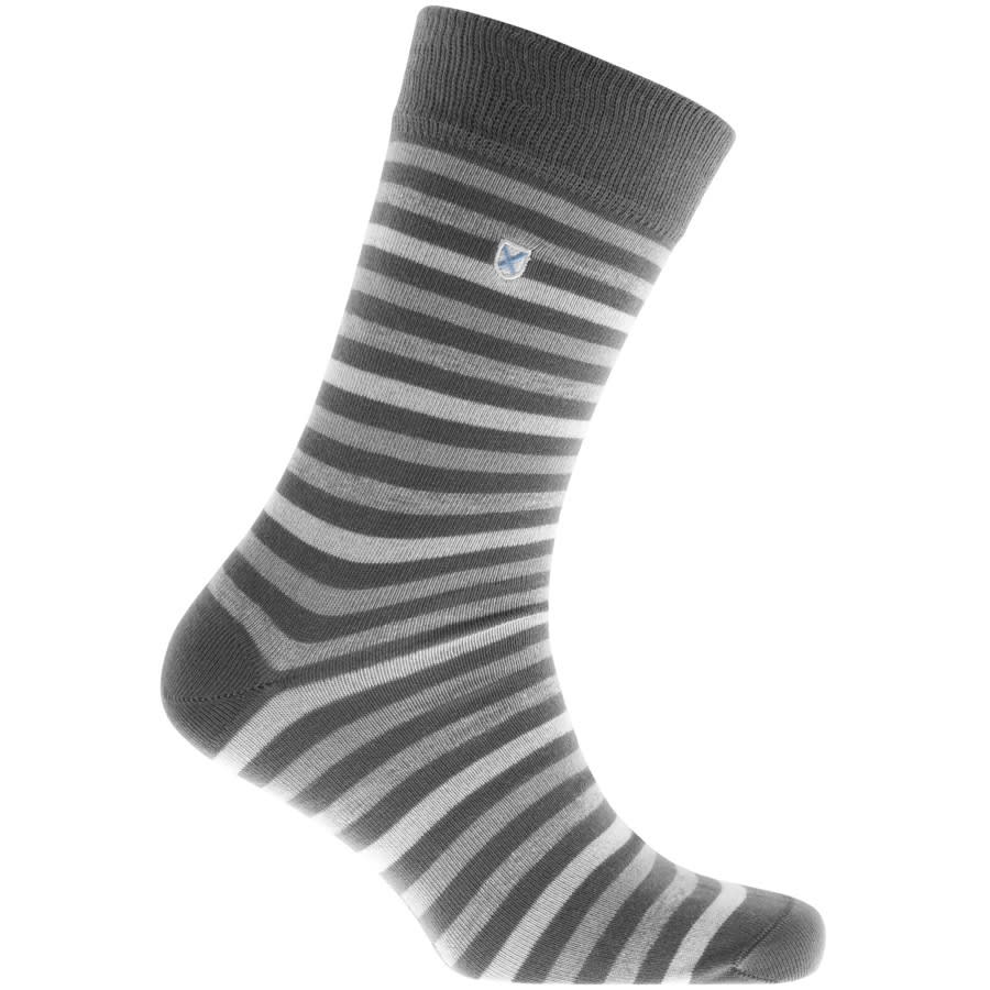 Alternative Image for ProductBarbour Triple Pack Stripe Socks Mix2